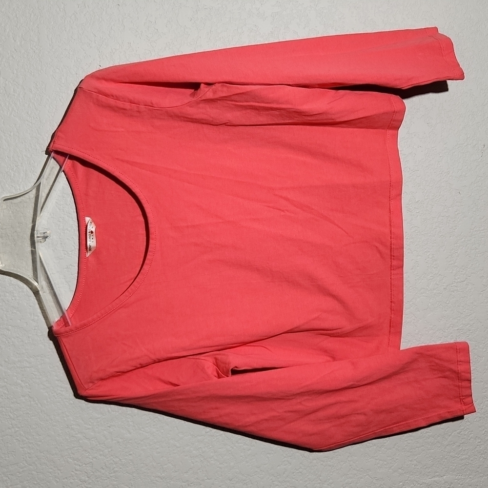Denim Jeans & Casuals Shirt Juniors XL Peach Crop Top